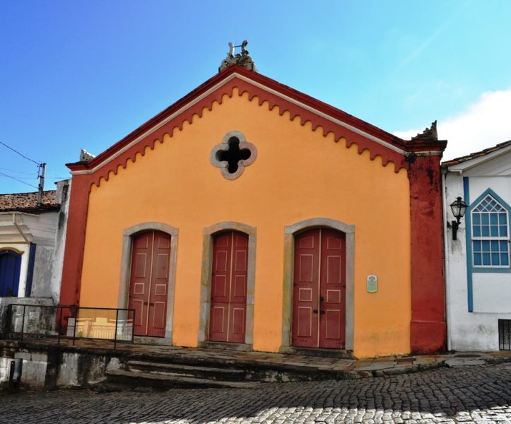 Fachada colonial real em Ouro Preto, Minas Gerais
